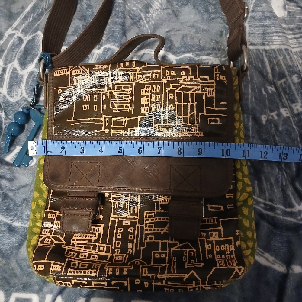 Fossil Key-Per City Scene Crossbody Or Shoulder Messenger Bag - Picture 11 of 14